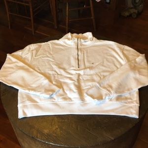 Aerie white cropped sweatshirt